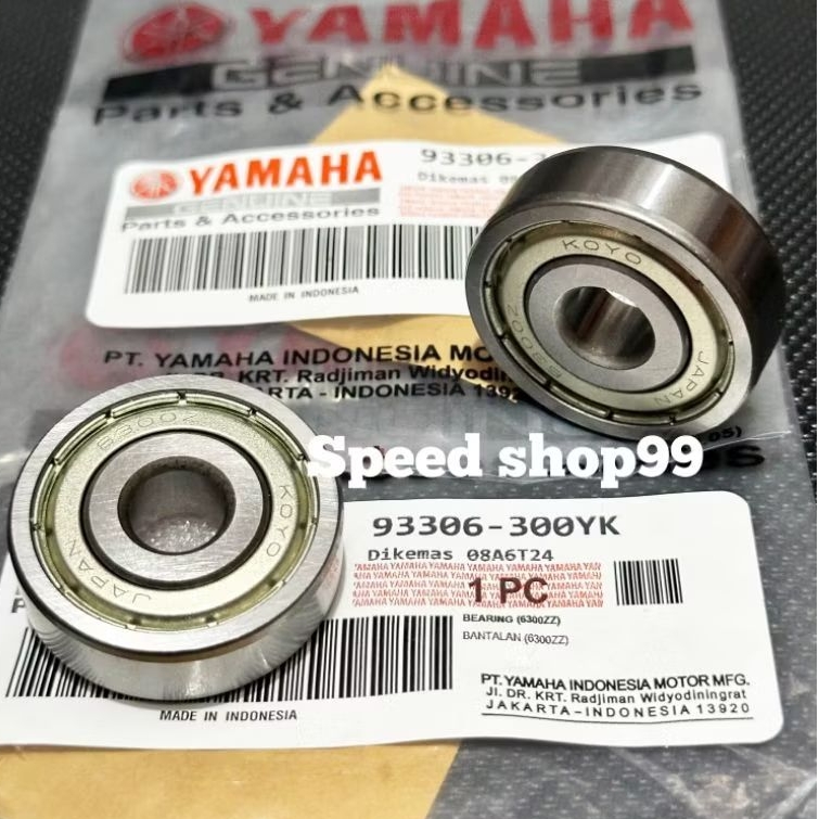 Bearing Laher As roda depan 2PCS 6300zz Yamaha Fazzio Freggo Grand Filano 125 Mio gear 125 YGP ORI