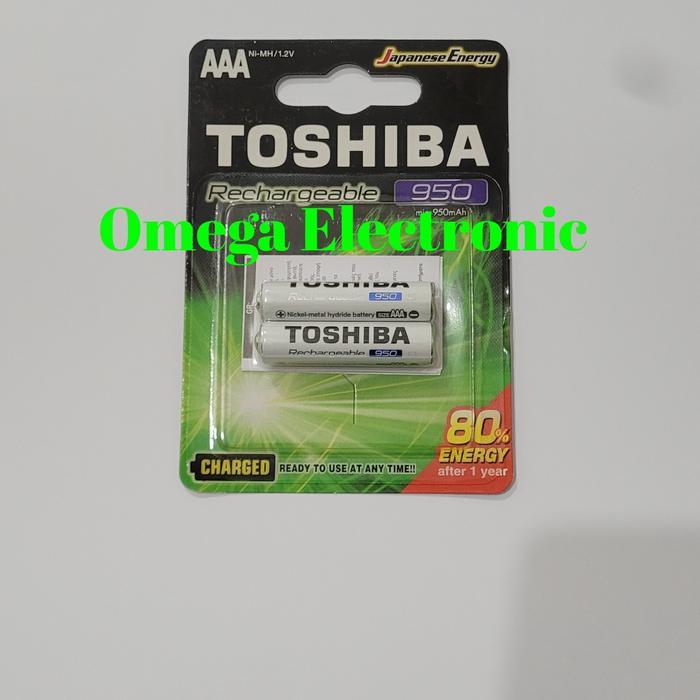 RA- Toshiba Baterai A3 AAA 950mAh Rechargeable Battery 950 mAh Baterai Isi Ulang