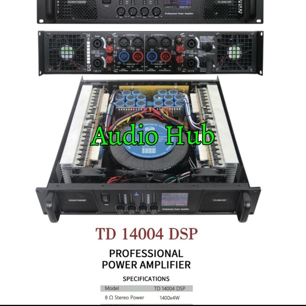 Power Amplifier  SOUNDSTANDARD TD14004 DSP / TD 14004 DSP / TD 14004DSP 4CH 4X1400 Watt  Soundstanda