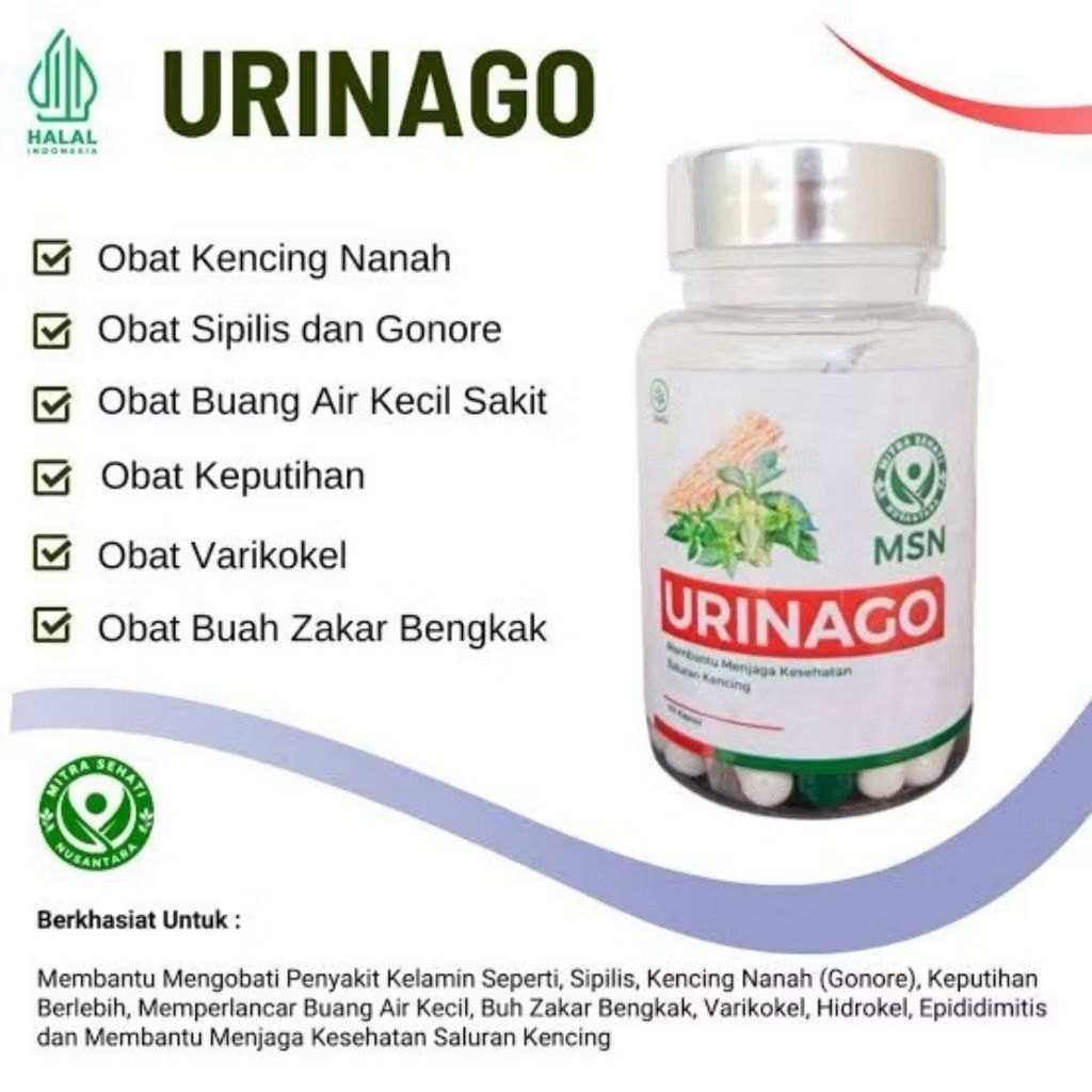 TERLARIS URINAGO ORIGINAL Solusi Terbaik Urinago MSN Obat Ampuh Sipilis, Gonore, Kencing Nanah - Sem