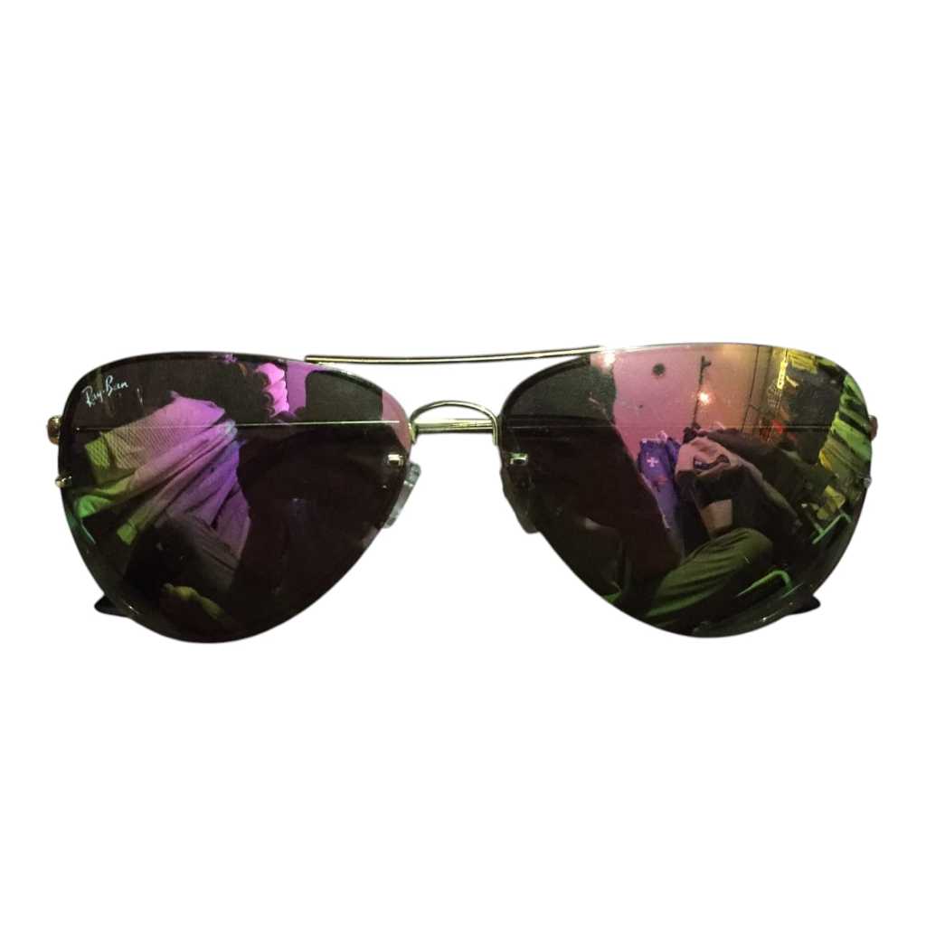 Rayban Aviator Rainbow with Gold Frame Large