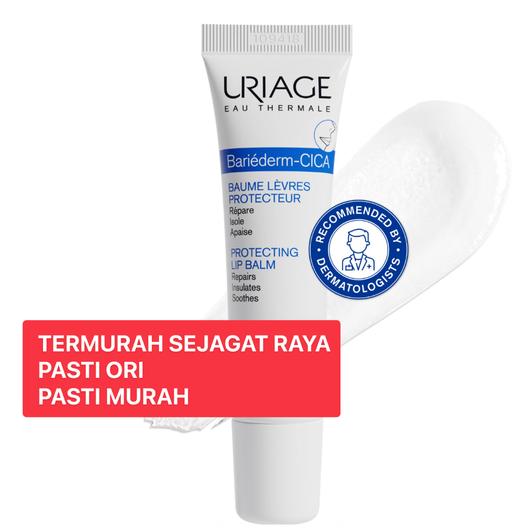Uriage Bariederm-CICA Lips - 15 ML - Lip Balm untuk Bibir Kering dan Pecah-Pecah
