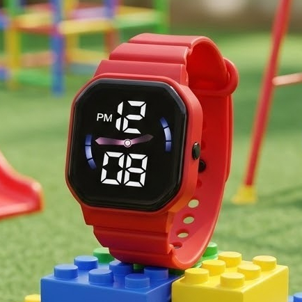 Jam Tangan Anak LED Digital Anti Air Modern Murah Cowok Cewek