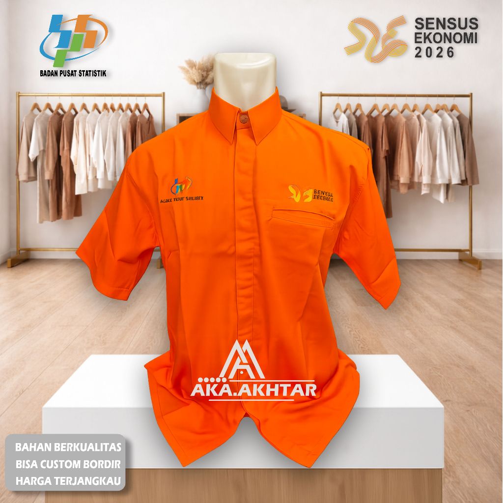 BPS SENSUS EKONOMI 2026 | KEMEJA BPS SENSUS EKONOMI LENGAN PENDEK DAN PANJANG FULL BORDIR | SERAGAM 