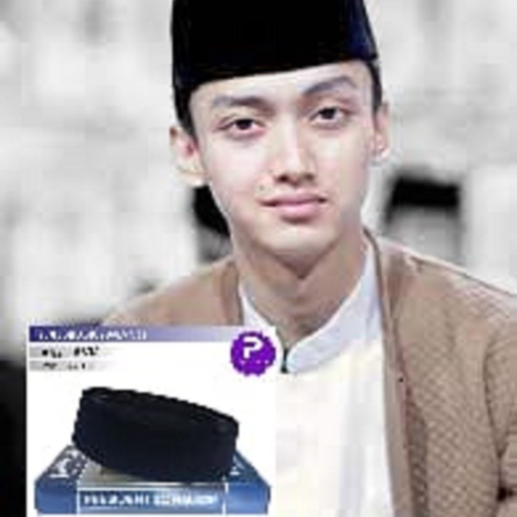 Songkok Hitam Awang AC Tinggi 8, 9, 10 cm /peci hitam, peci nasional, peci khas indonesia