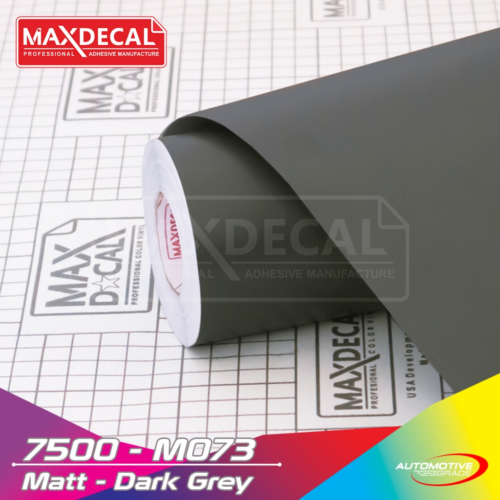 Stiker Skotlet Maxdecal 7500 M 073 Matt Dark Grey Abu Abu tua doff meteran
