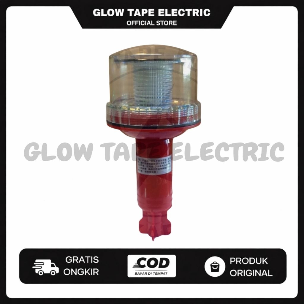 Lampu Navigasi Kapal Panel Surya 3 warna- Lampu jaring nelayan- Kedip 3warna