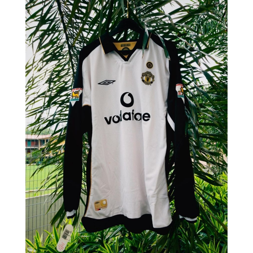 MANCHESTER UNITED AWAY LONG SLEEVE SEASON 2002/2003 DAN PATCH BPL GOLD