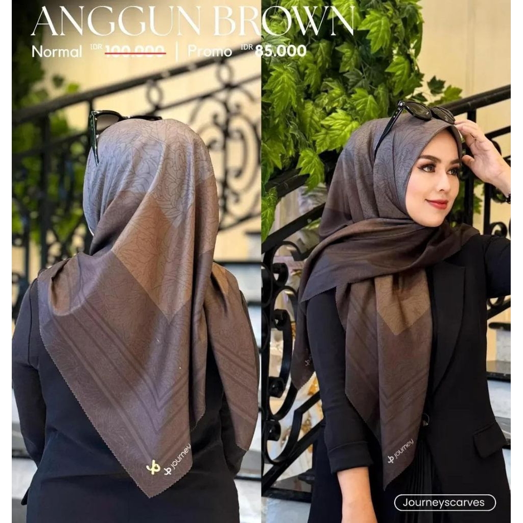 Segiempat Journey Anggun kw jilbab segi empat motif hijab segi empat Voal motif ala journey