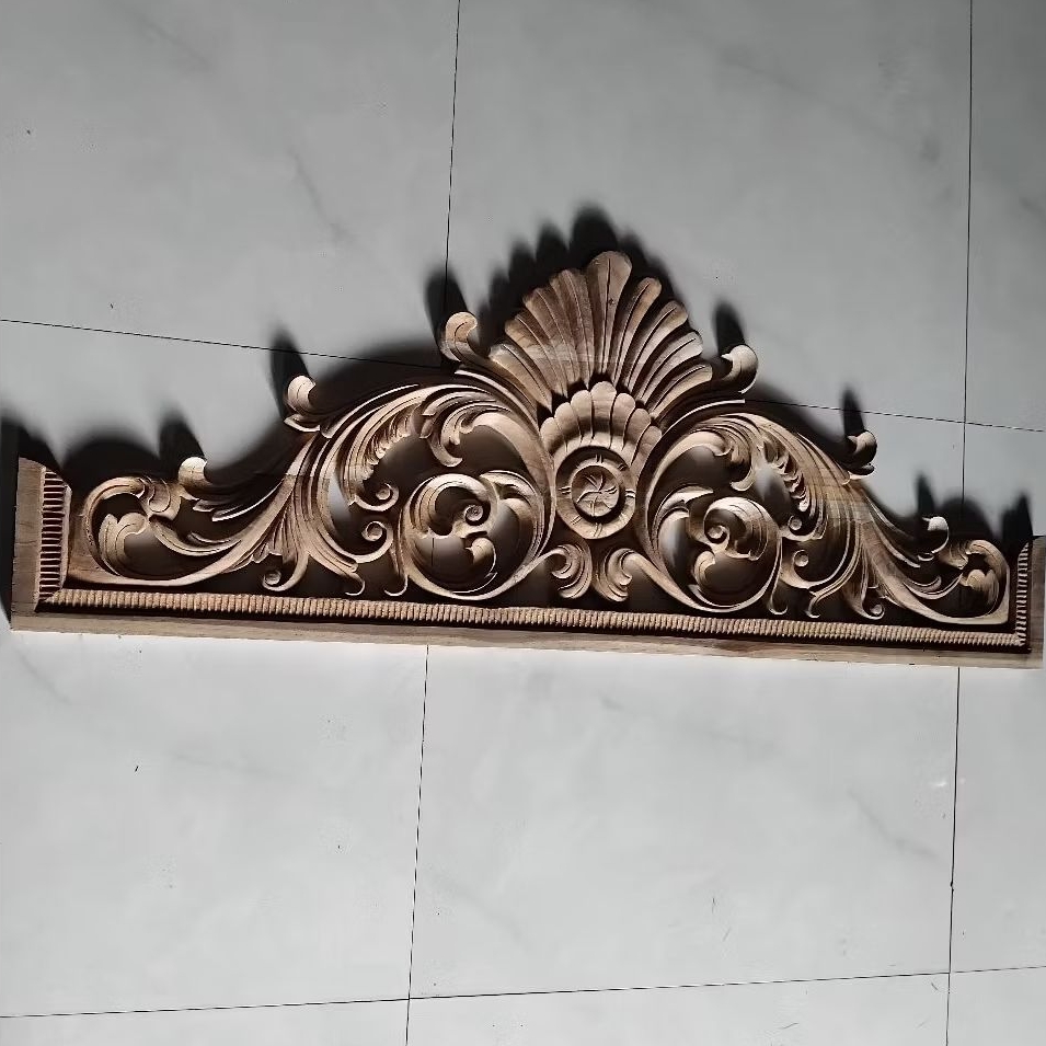 ukir mahkota kayu jati | ornamen ukir kayu jati