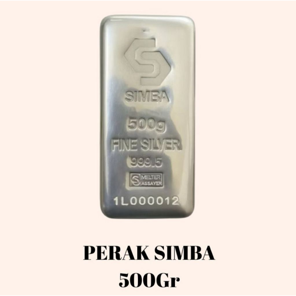 SIMBA Refinery Perak Batangan Fine Silver 500 gr
