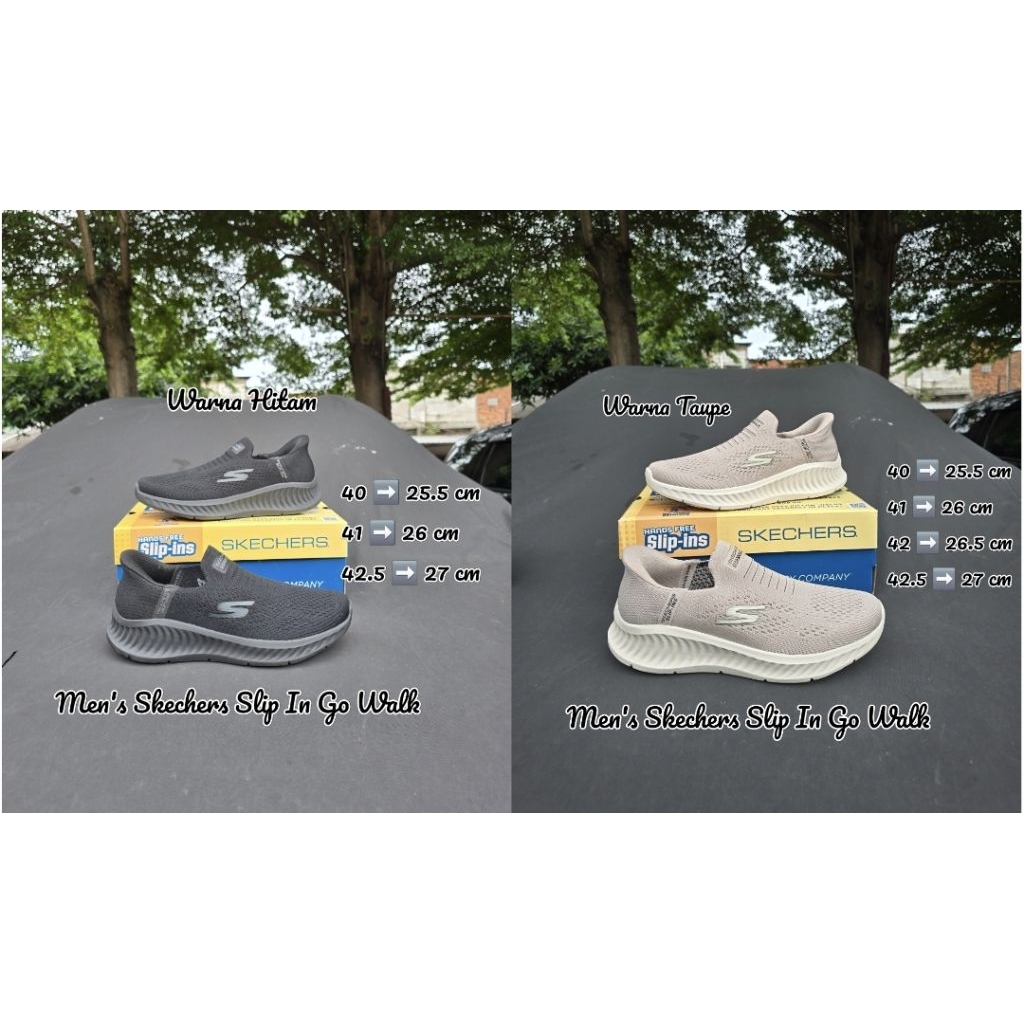 Men's Skechers Slip ins Go Walk Now #216372 BBK