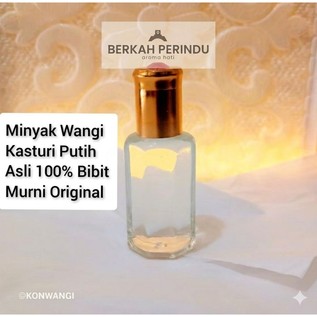 Minyak Wangi Kasturi Putih Asli 100% Original bibit murni 12ml