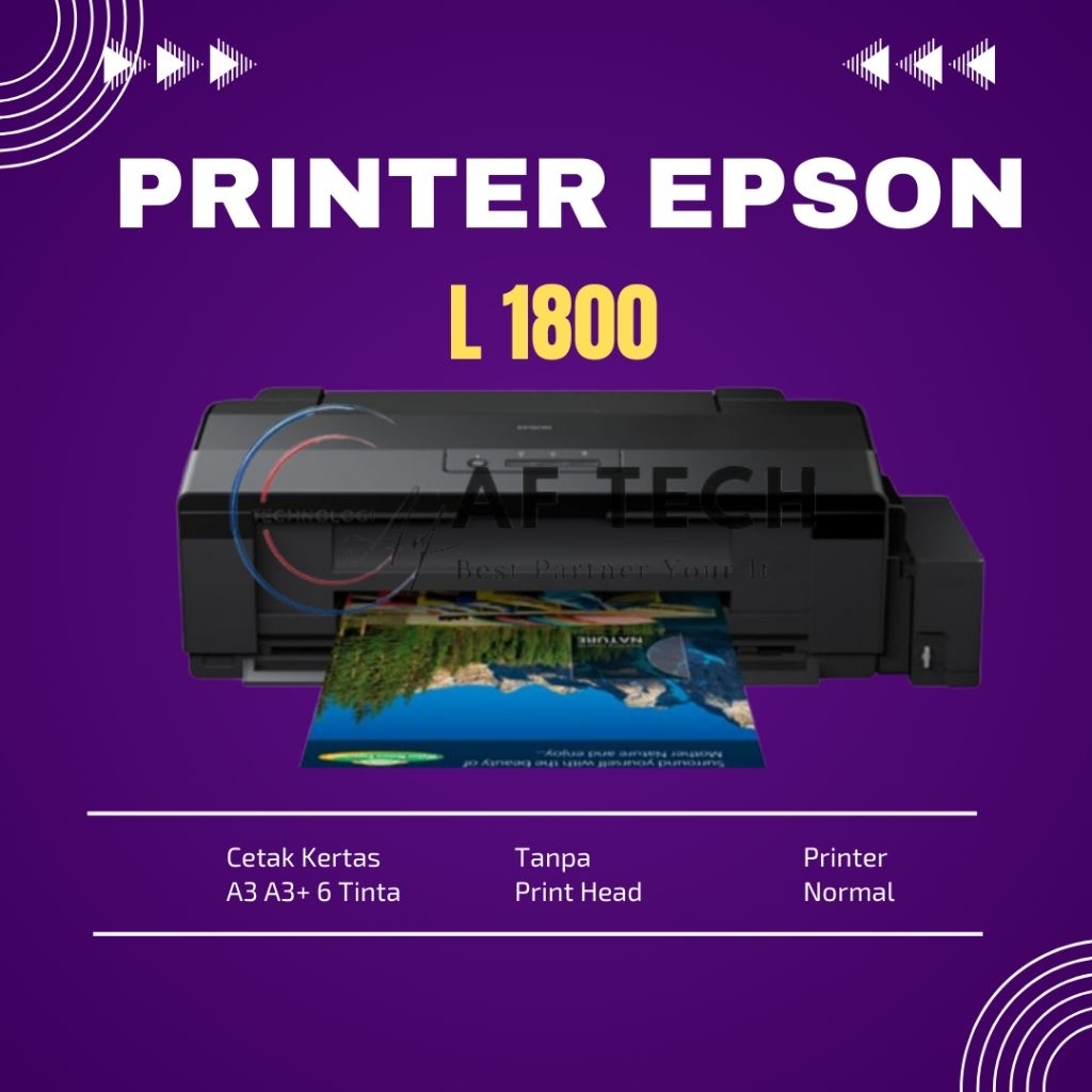 Printer Epson L1800 A3 A3+ 6 Tinta Kosongan / Tanpa Print Head