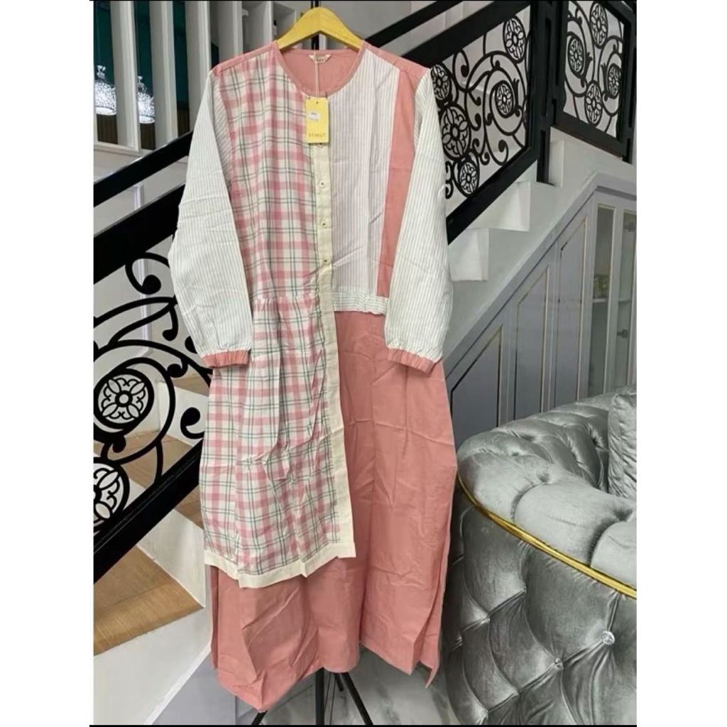 GAMIS KATUN KOMBINASI ORIGINAL BRAND SYAINA BY SEMUT