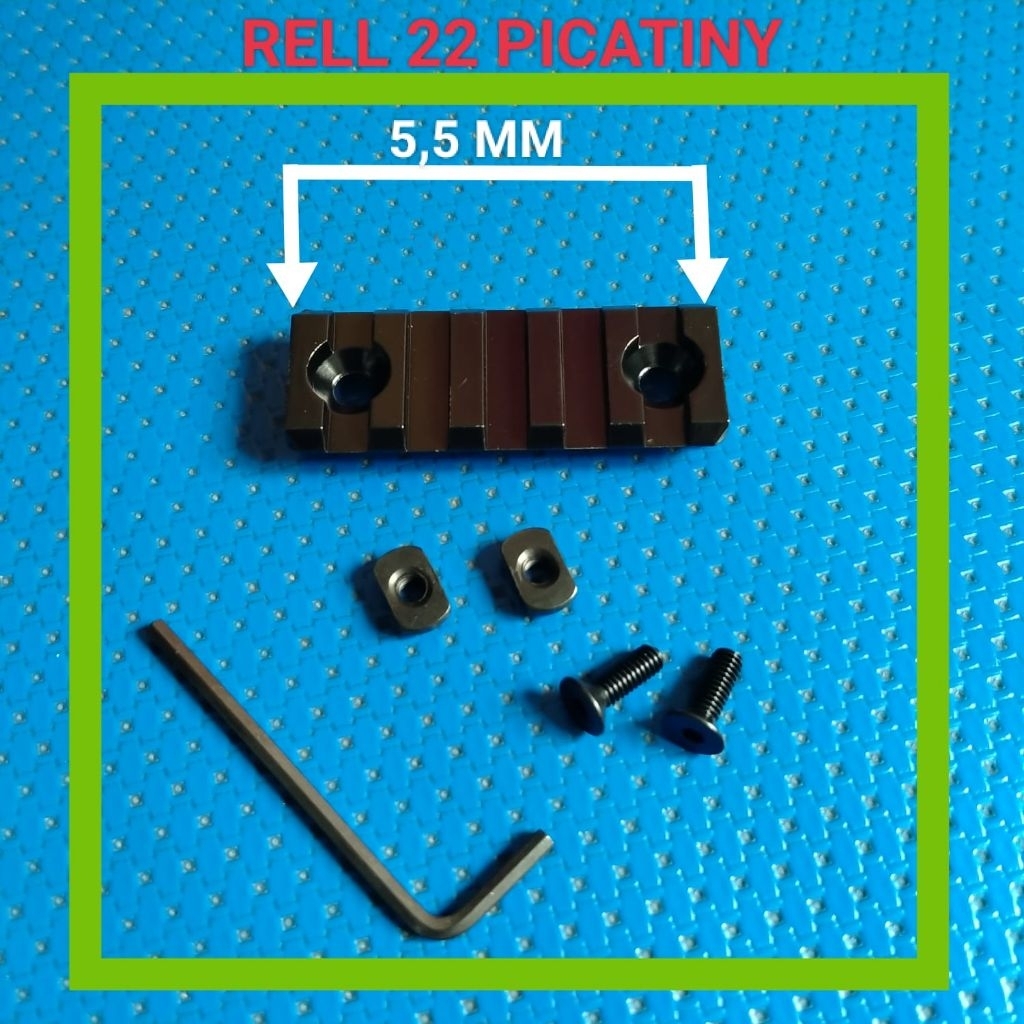 Rell 22 picatiny/bipot panjang 5,5cm NEW