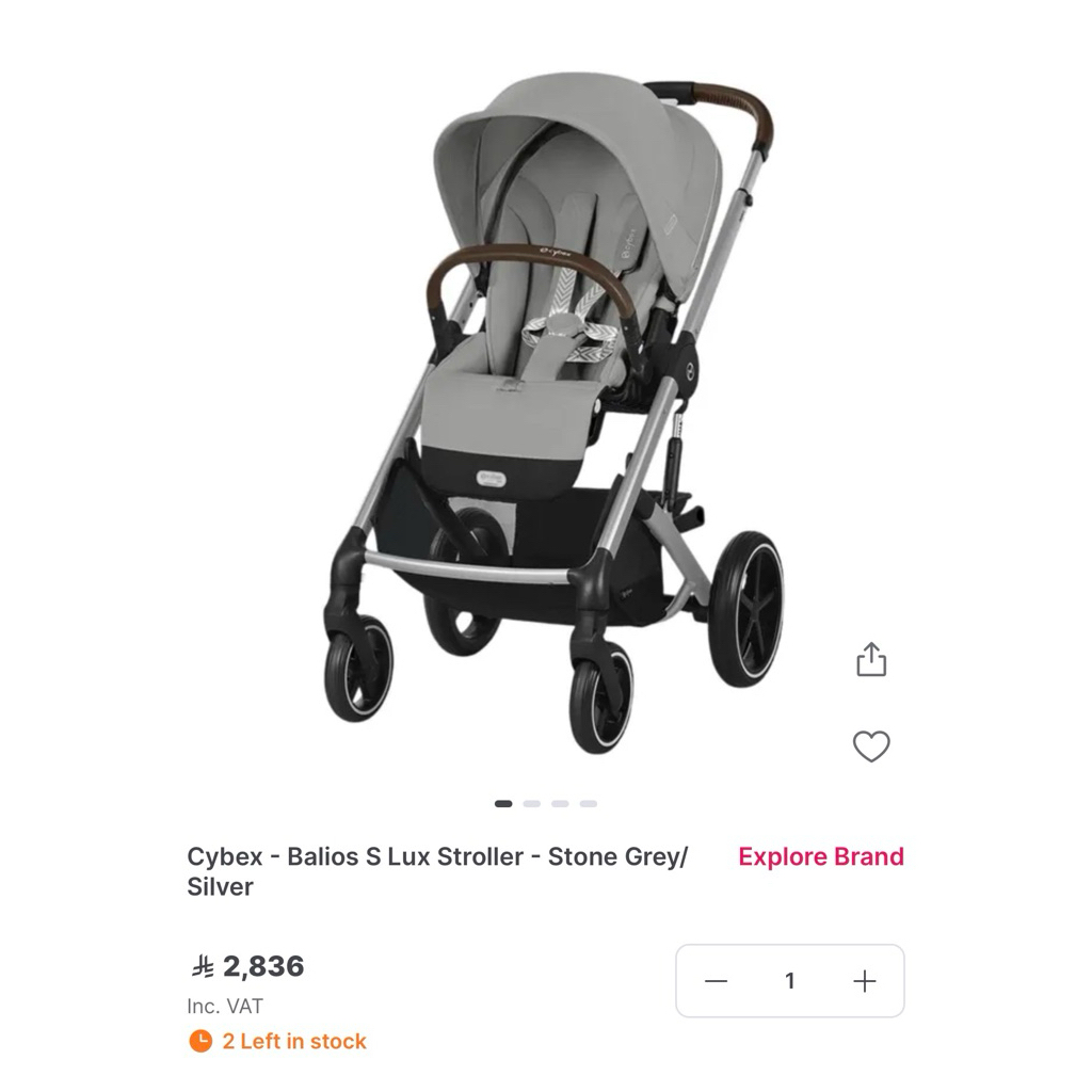 PRELOVED STROLLER CYBEX BALIOS S LUX 2025 stone grey