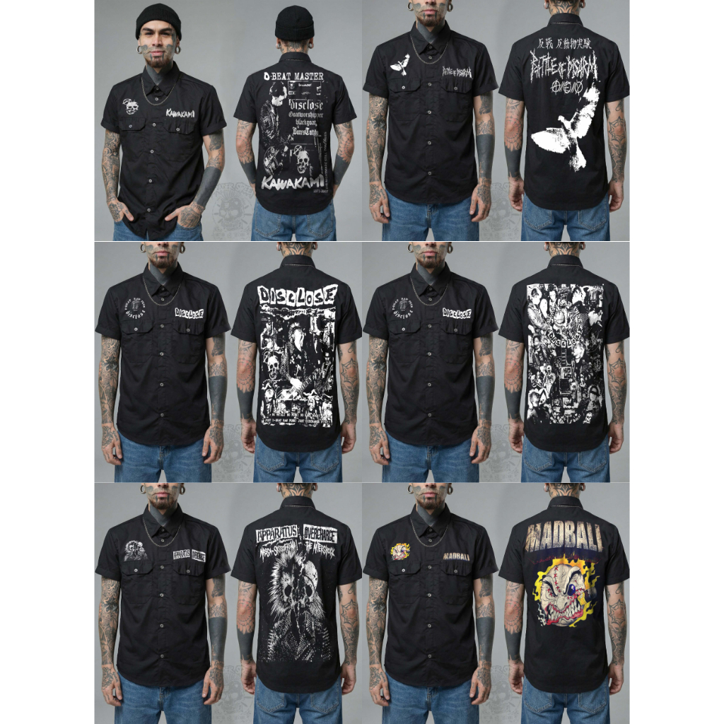 KEMEJA TEBAL BAND PUNK,KEMEJA COSTUM BAND,KEMEJA BAND DISCLOSE,KEMEJA WORKSHIRT,KEMEJA PENDEK,KEMEJA