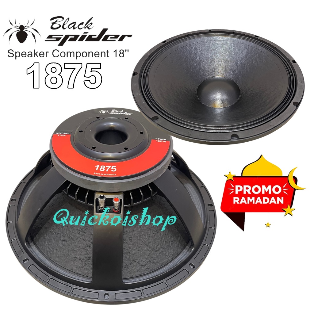 speaker komponen black spider 1875 woofer 18inch BLACKSPIDER BS1875 1200 Watt