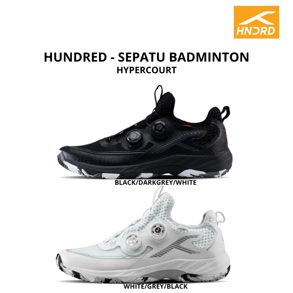 Sepatu Badminton Hundred HYPERCOURT ADAPT BOA