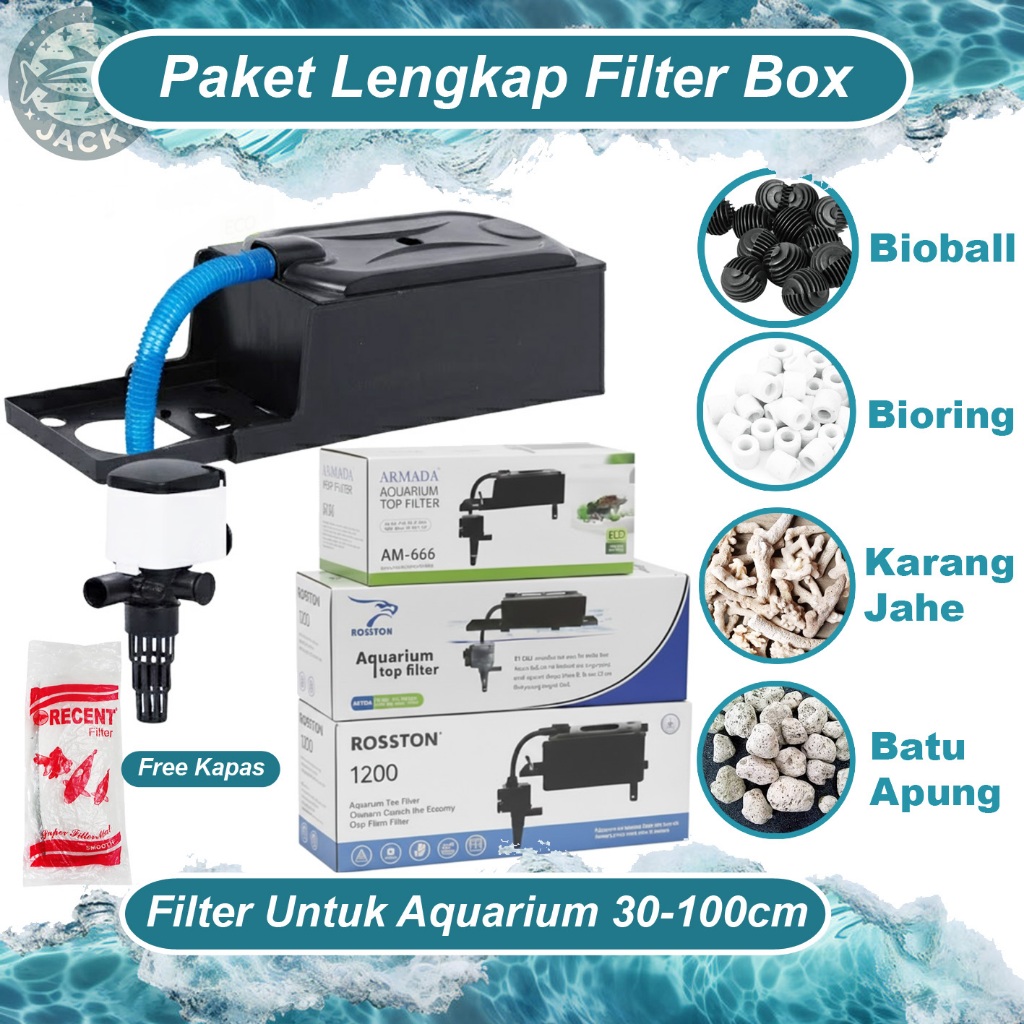 Paket Lengkap Top Filter Box top Filter MERK RANDOM Medium Kecil Jumbo
