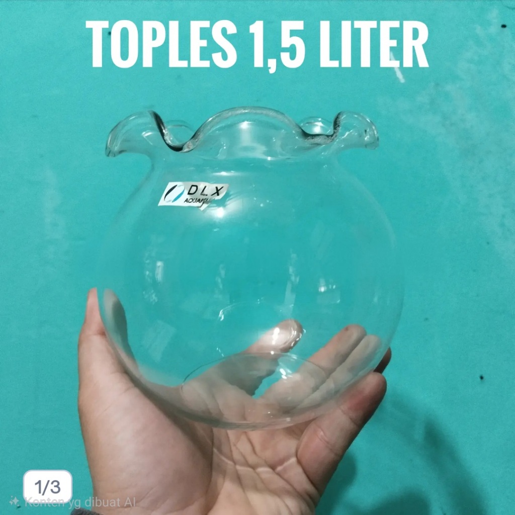 Aquarium toples/aquarium bulat fish ball 1,5 L (DLX)