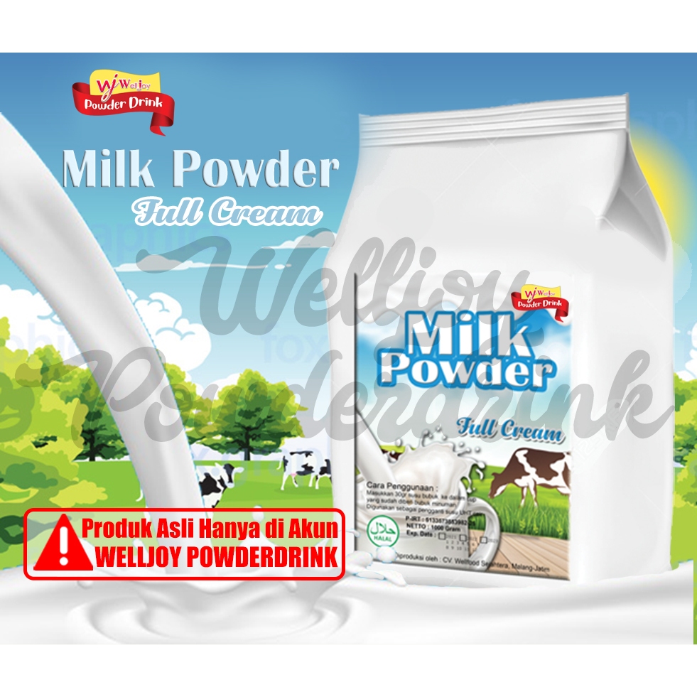 WELLJOY - Susu Bubuk Full Cream | Khusus Minuman | Pengganti Susu UHT - 1KG