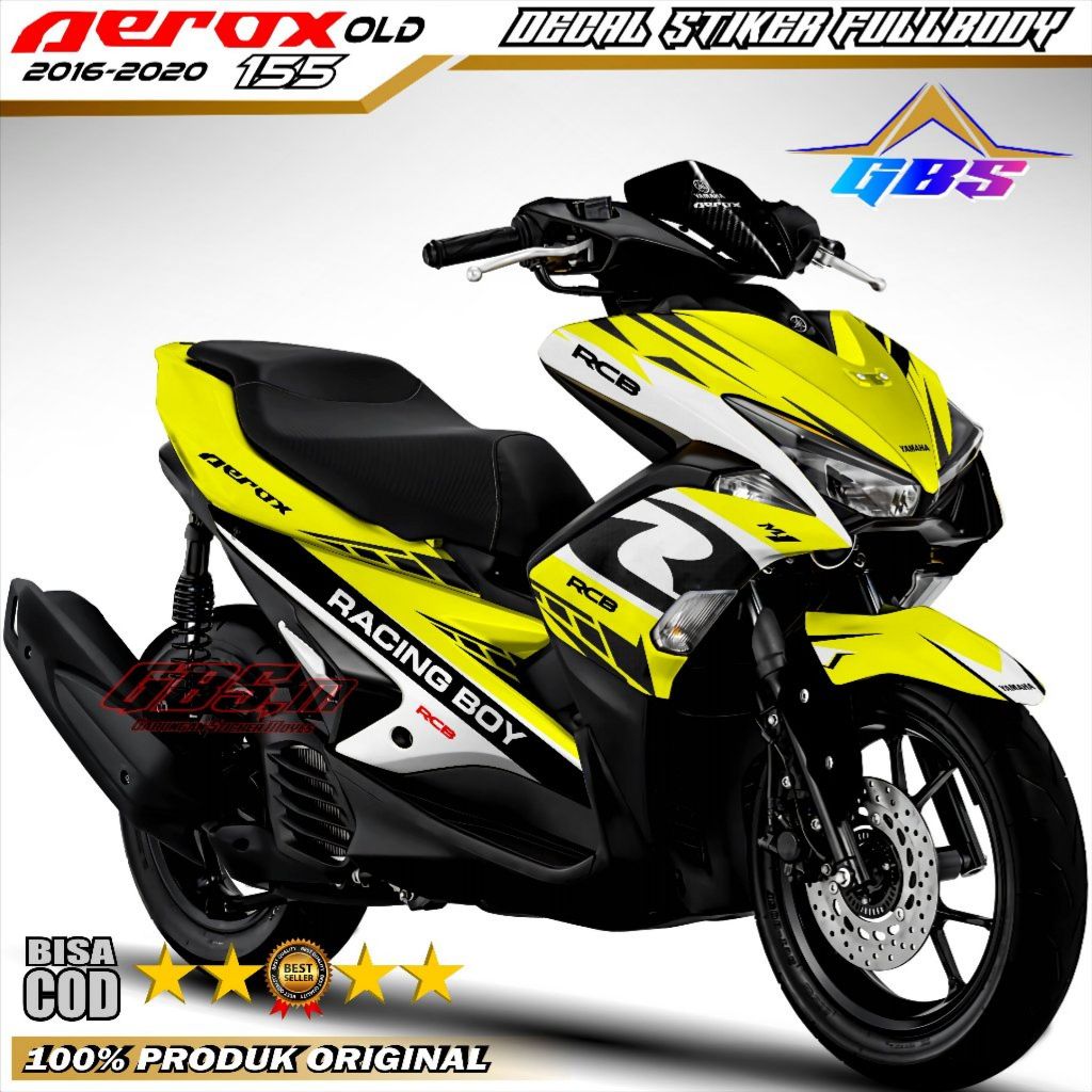 Decal Aerox 155 Old 2016 2017 2018 2019 Stiker Fullbody - Striping Sticker Yamaha Aerox Old Fullbody