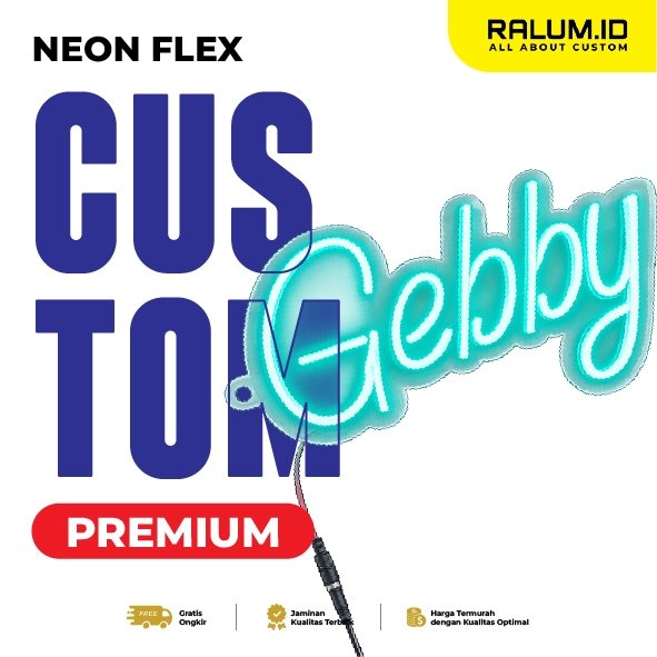 Custom Neon Flex Premium Custom Bentuk Logo Bisnis, Cafe & Kantor