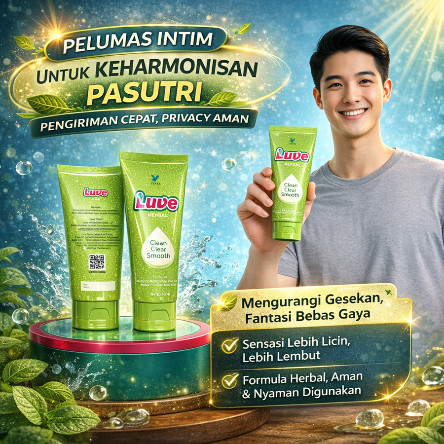Verba Luve Herbal Gel Pelumas Pria Wanita 50ml BPOM - Lubricant Water Based Clean Clear Smooth