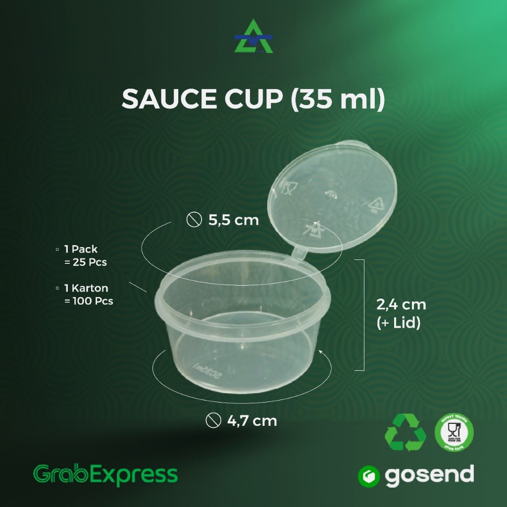 BUNDLING SAUCE CUP 35ML - PAKET HEMAT SAUCE CUP / CUP SAMBAL 35ML