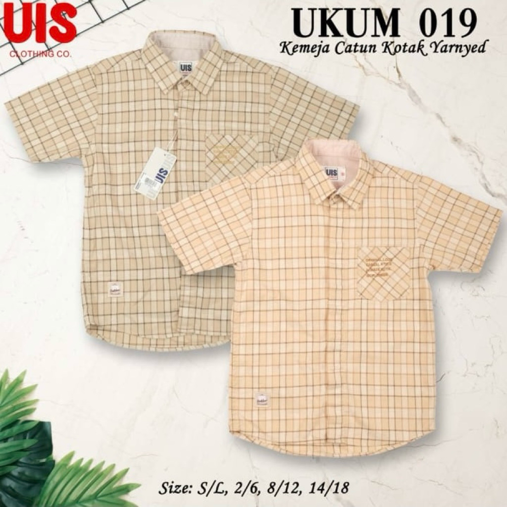 UIS KEMEJA KOTAK PENDEK//SETELAN KEMEJA KATUN KOTAK YARNDYED// KEMEJA ANAK// KEMEJA KOTAK// KEMEJA A