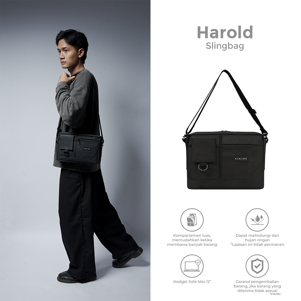 Mr Mads - Harold Tas Tablet 12 Inch - Tas Selempang Sling Bag Anti Air Waterproof
