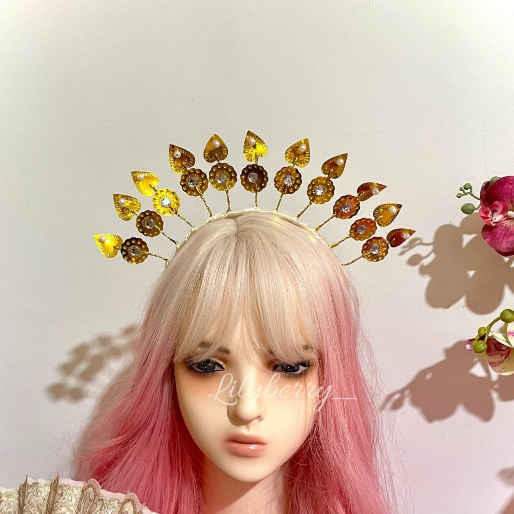 Bando Mahkota Adat Bugis Sulawesi Emas | Aksesoris Kepala Tari Tradisional Dewasa & Anak | Hiasan Ke