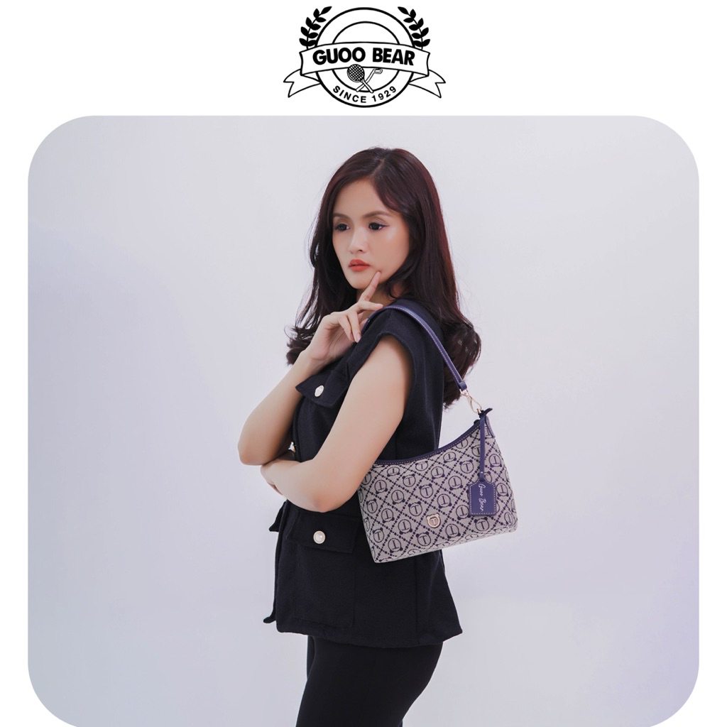 Hana Bag GUOOBear TTWNBear Tas Wanita Model Selempang Bahu Kulit Original Kode GU1717BLU - GU1615