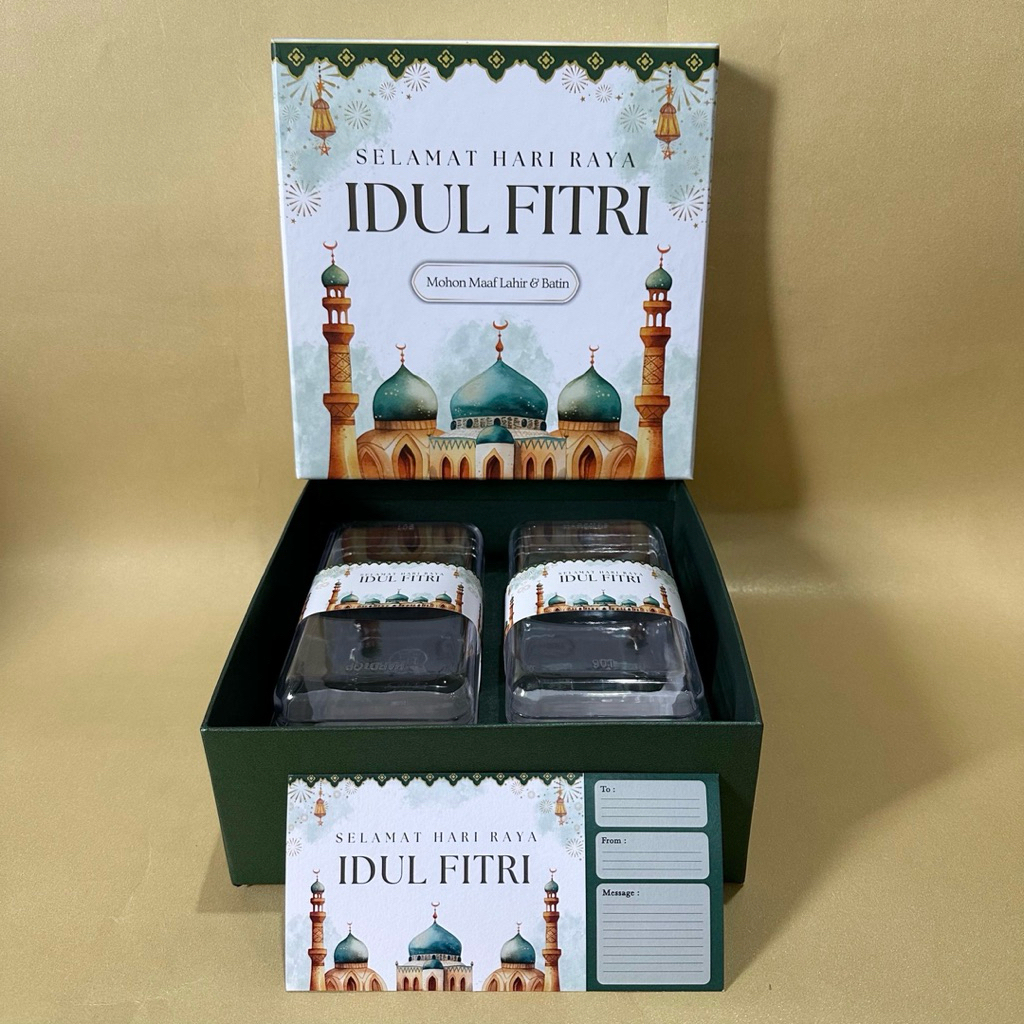 BOX LEBARAN KUE KERING | HAMPERS IDUL FITRI HARDBOX | PACKAGING KUE LEBARAN