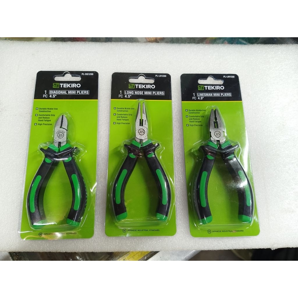 Tekiro tang kombinasi 4.5" - tang potong 4.5"- tang lancip 4.5" - Tang kecil asli tekiro