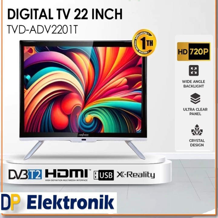TV LED Digital Advance ADV-2201T TV HD 22 inch FULL HD TV FREE PACKING KAYU