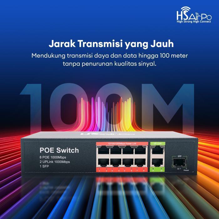 HSAIRPO SG1081FP Switch POE 8 Port Gigabit - GNB