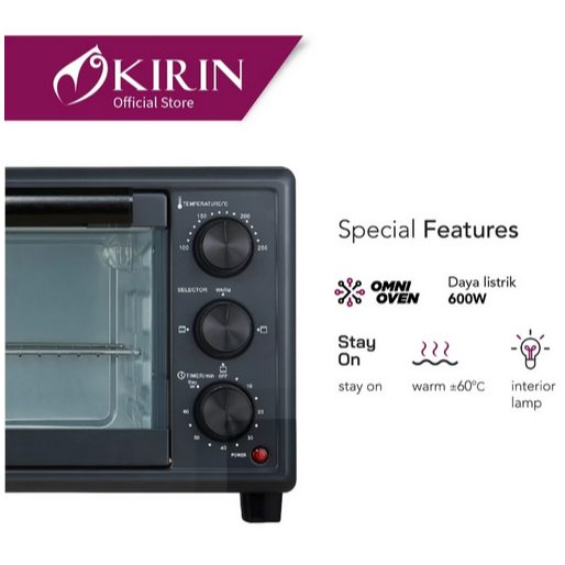 Kirin Omni Oven 19 Liter KBO-190 / Oven Listrik Low Watt/ Pemanggang OVEN KIRIN KBO-190 / Oven Listr