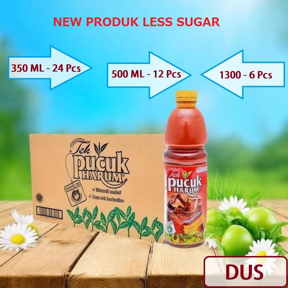 Teh Pucuk Harum 1300ml Karton 500ml 350ml 250ml / Dus teh pucuk harum less sugar