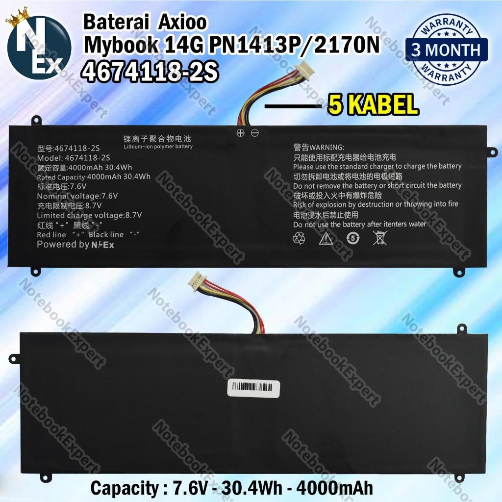 Baterai Battery Batre Laptop Axioo Mybook 14G PN1413P 2170N 4674118-2S 5 Kabel Ori 14 inc