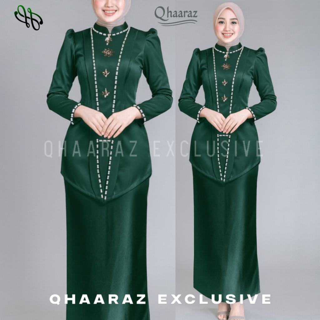 Gresya Setelan Baju Kurung Melayu Wanita Modern Slimfit One Set Pakaian Kondangan Tunik Kebaya Musli