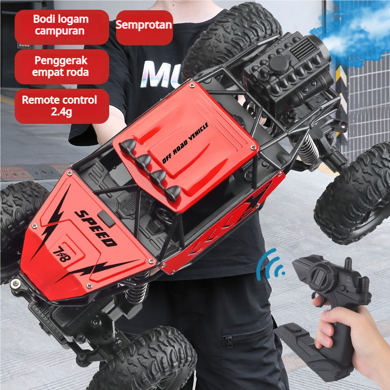 Mainan Mobil Remote Control Besar Offroad Mobil Remote Control 4 Roda Dengan Semprotan