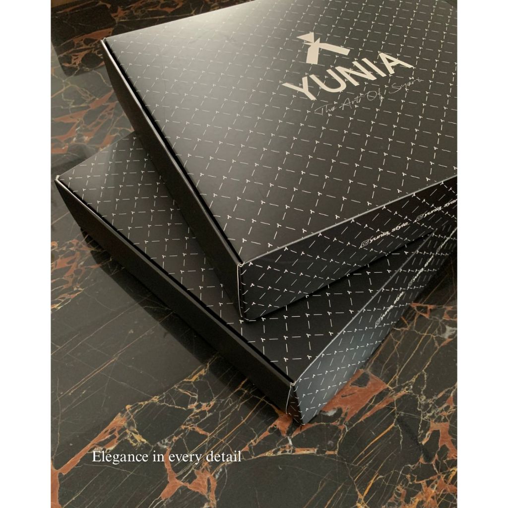 BOX PACKAGING YUNIA ALKAMIL YUNIA SYARI YUNIA STYLE | GIFT BOX | THANK YOU CARD