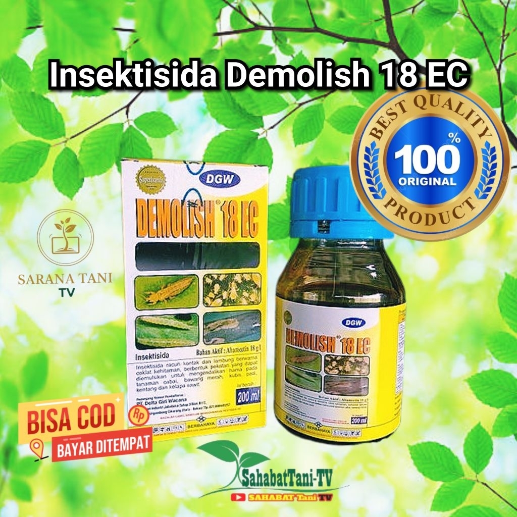 Demolish 18 EC 250 ml – Obat Hama Tanaman Ampuh (Insektisida + Akarisida)