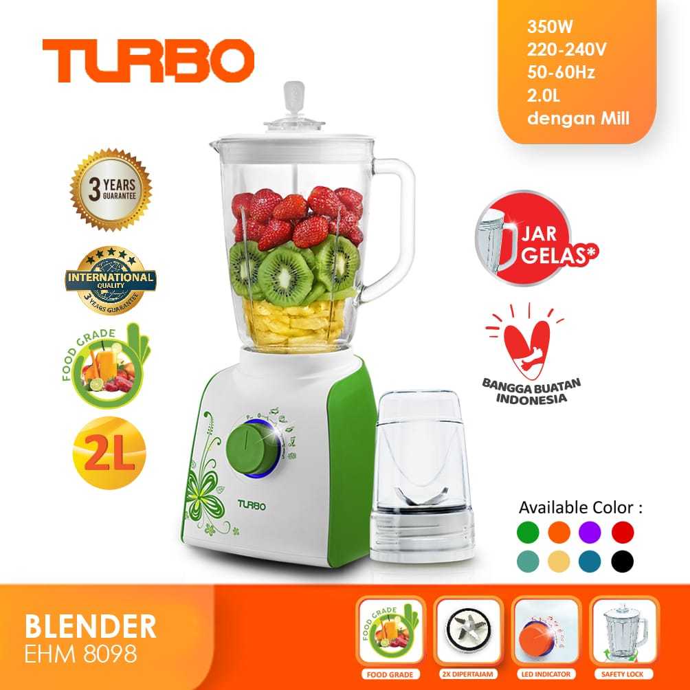Blender Turbo Glass Blender / Blender Kaca Turbo EHM8098 EHM 8098 Original