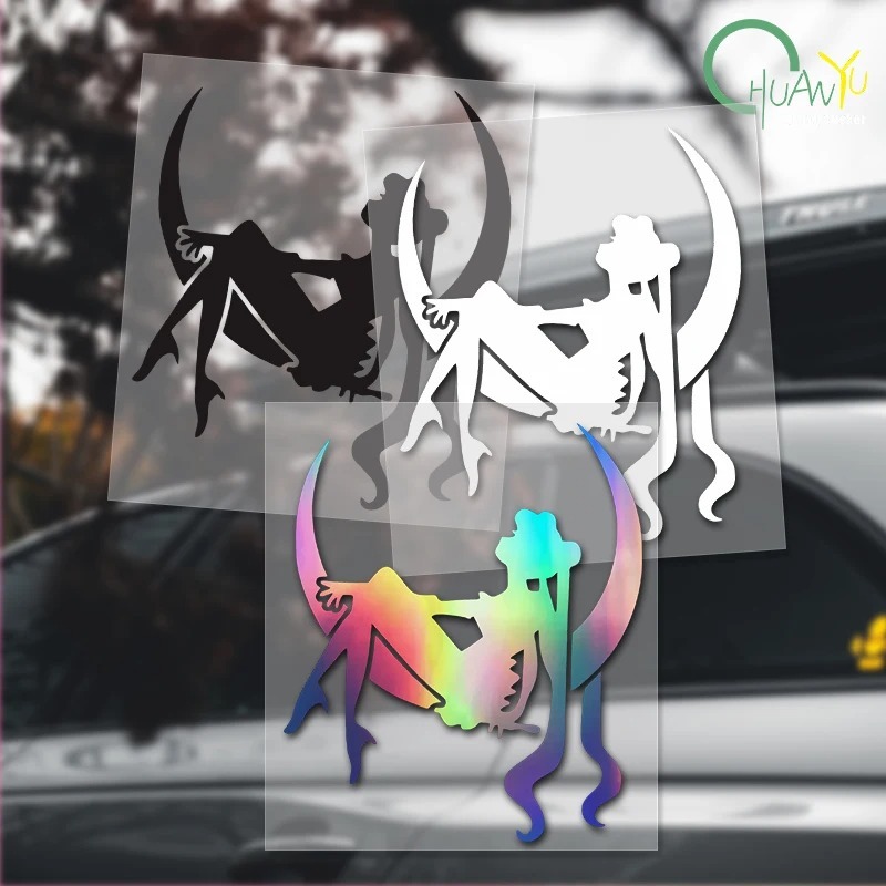 Stiker Tutup Tangki Bahan Bakar Kartun Bulan Stiker Mobil Stiker Dekorasi Kaca Bodi Tangki Stiker Ta