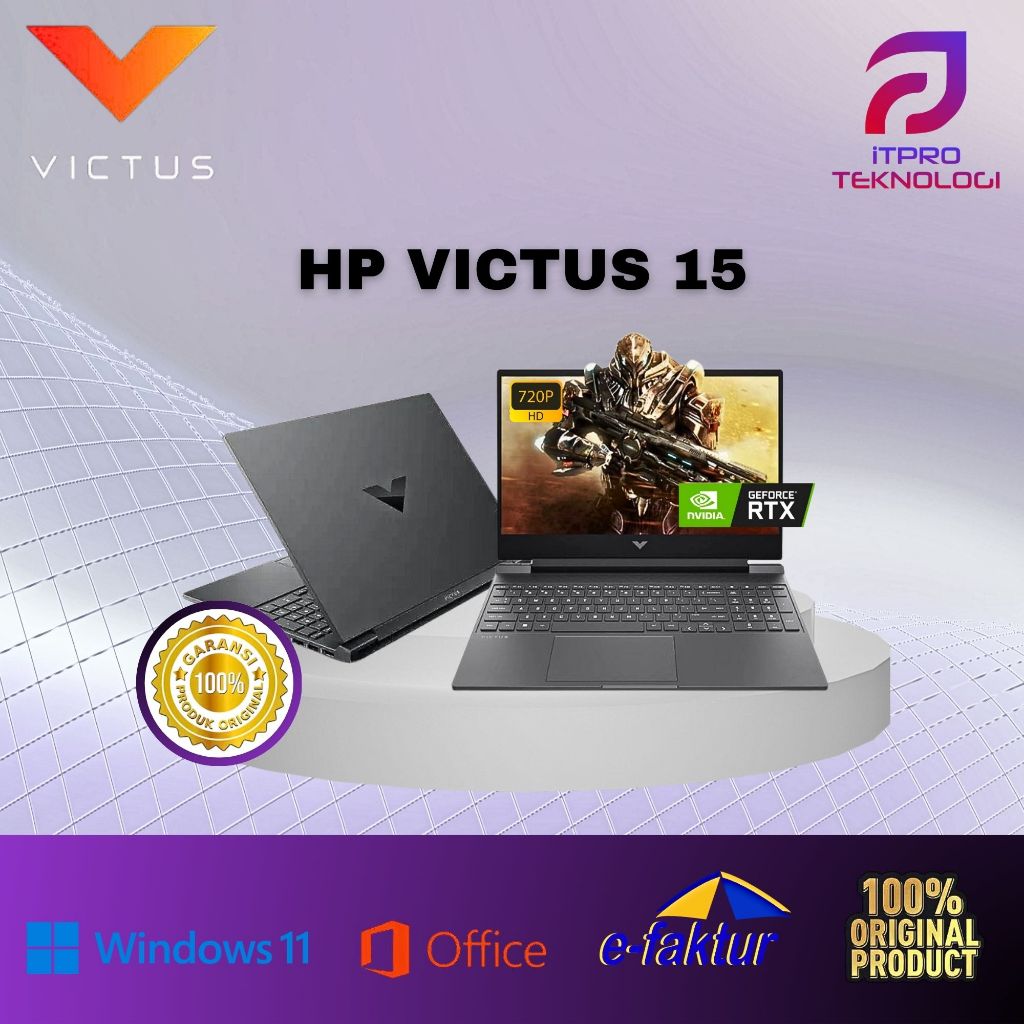 HP VICTUS 15 RYZEN 5-8645HS Nvidia RTX4050 8GB 512GB 15.6" FHD 144HZ W11+OHS