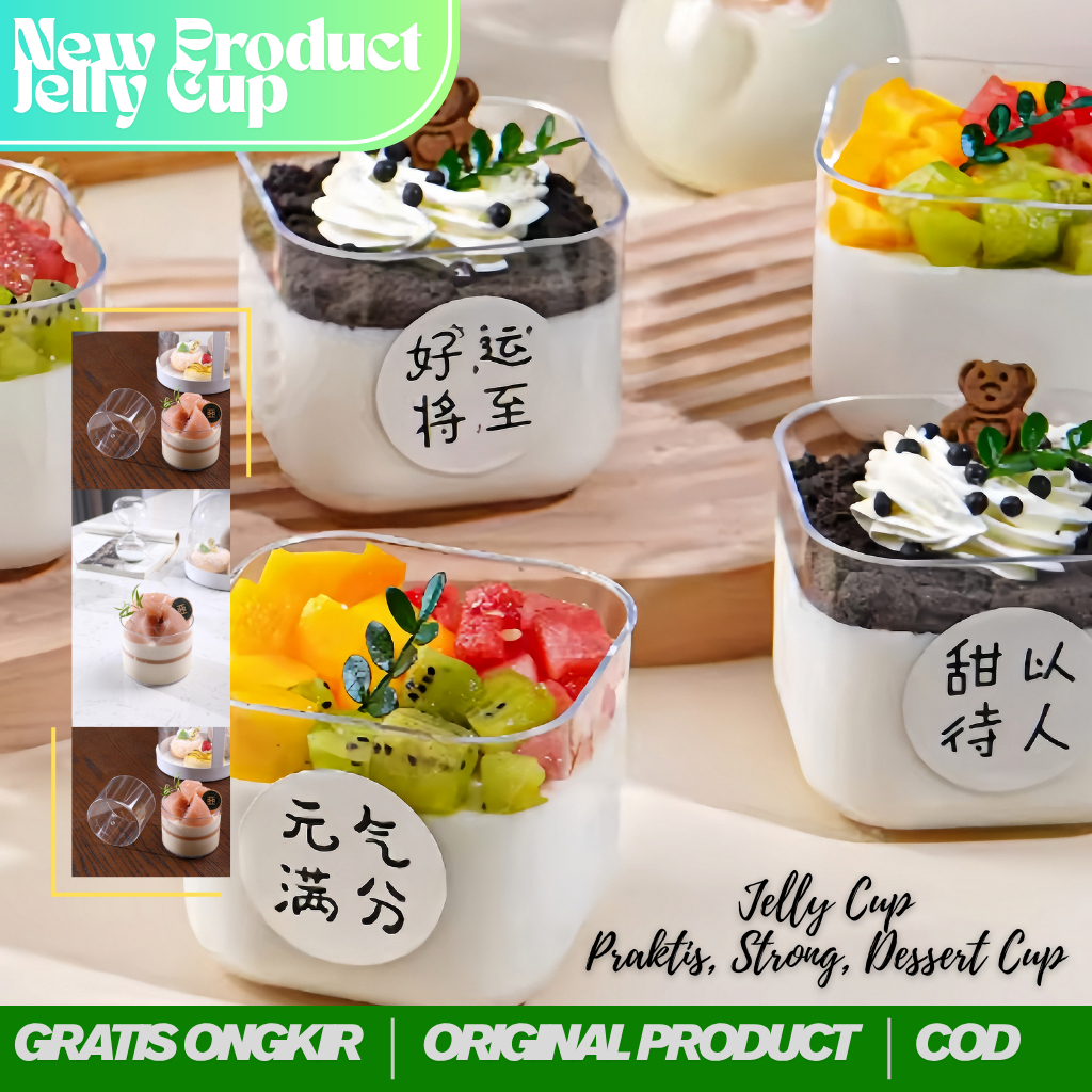 Cup Gelas Tempat Wadah Akrilik Dessert Pudding Akrilik Cup Makanan